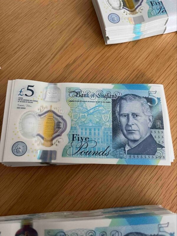 Counterfeit money 5 GBP Bills for sale