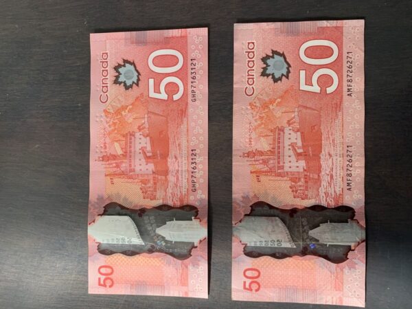 Counterfeit Money $50 CAD Bills